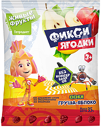 Снэки фруктовые «Живые Фрукты» Груша-яблоко, для детей от 3 лет